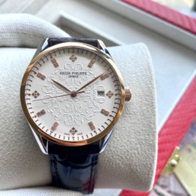  PATEK PHILIPPE   Automatic Movement Belt Style White 40mm Watch
